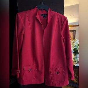 Perceptions Size 20W Women's Vibrant Red Blazer